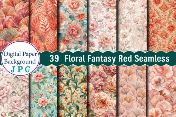 Floral Fantasy Red Seamless Patterns: A Comprehensive Evaluation for Digital Designers
