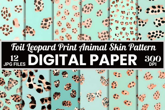 Foil Leopard Print Animal Skin Patterns