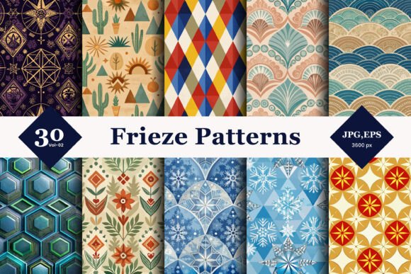 Frieze Seamless Patterns 02