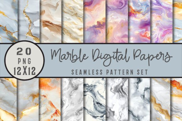 Marble Digital Papers Seamless Patterns: A Creative Resource for Designers and Makers