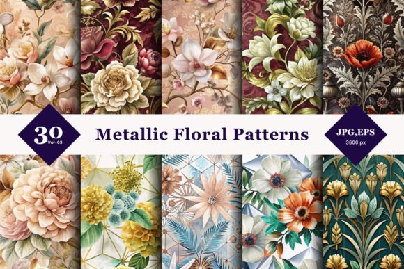 Metallic Floral Seamless Patterns 03: A Professional Review
