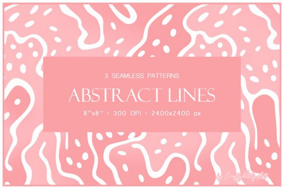 Peachy Pink Lines Dots Seamless Patterns