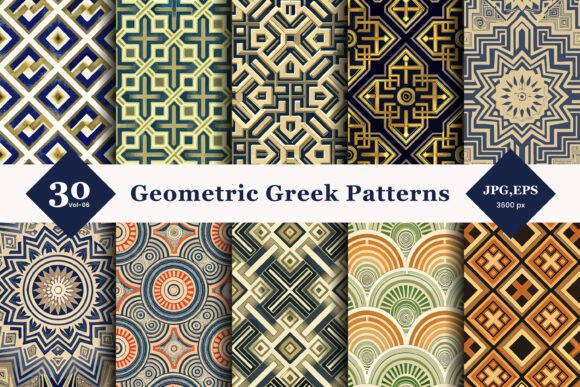 Reviving Classical Elegance: A Deep Dive into Geometric Greek Key Seamless Patterns 06