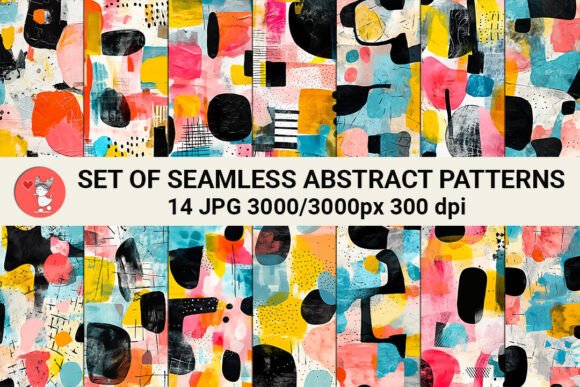 SET of SEAMLESS ABSTRACT PATTERNS