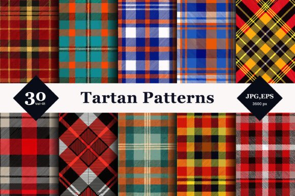 Tartan Style Seamless Patterns 01
